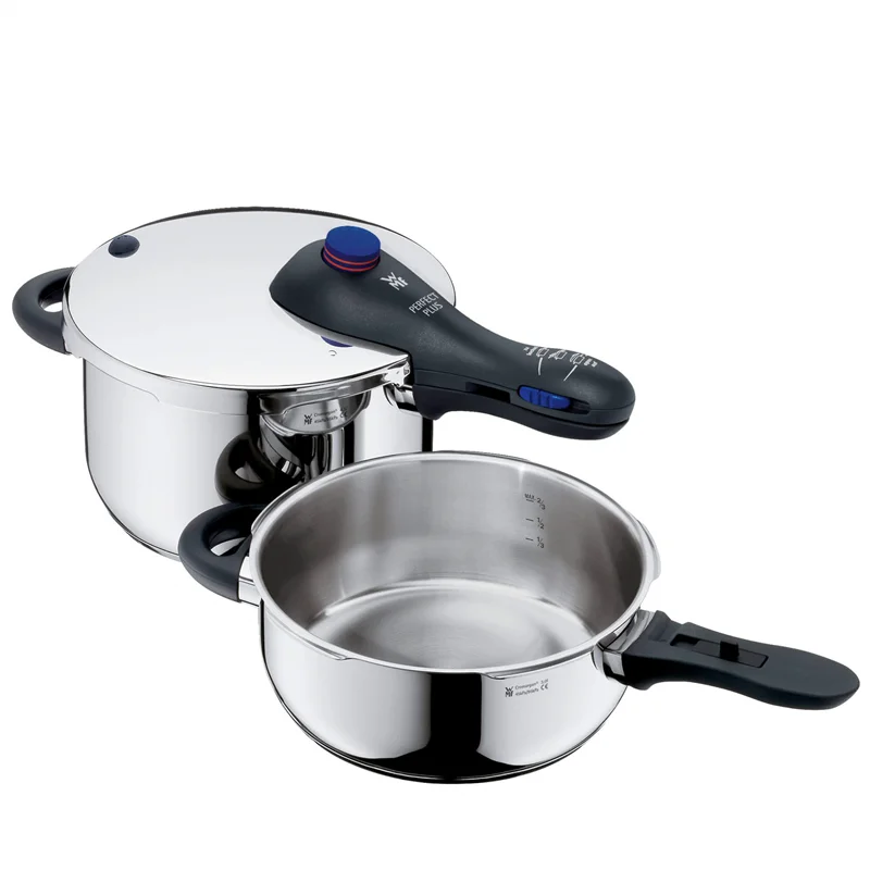 زودپز دو قلو دبلیو ام اف آلمان مدل WMF Pressure cooker Perfect Plus گنجایش3 و 4.5 لیتر