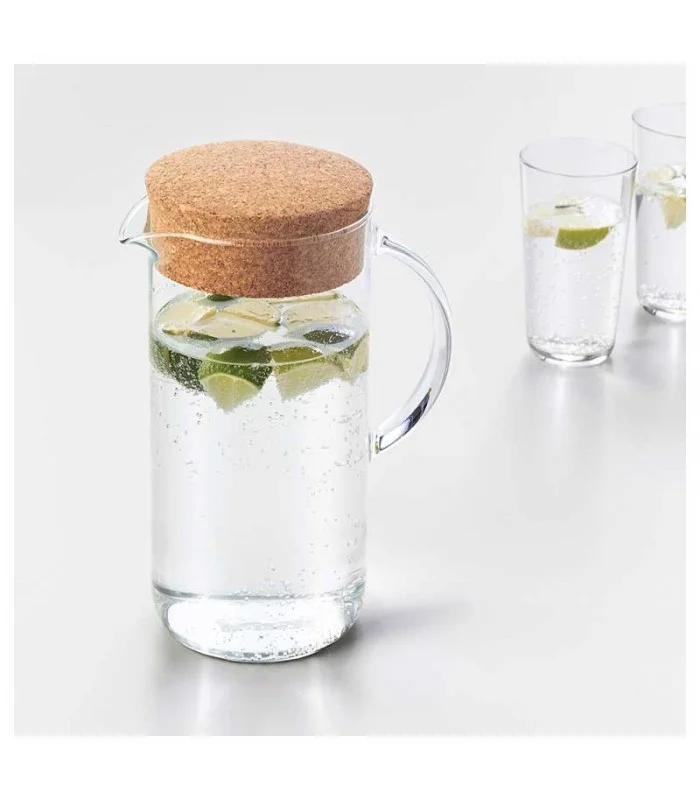 پارچ پیرکس 1.5 لیتری درب چوب پنبه ای هوم سنتر آلمان